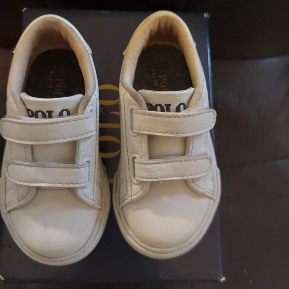POLO RALPH LAUREN WHITE SNEAKERS FOR TODDLERS - Picture 1 of 5